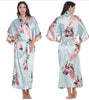 Image of Silk Kimono Robe Bathrobe Women Satin Robe Silk Robes Night Sexy Robes Night Grow For Bridesmaid Summer Plus SizeS-XXXL 010412