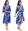 Image of Silk Kimono Robe Bathrobe Women Satin Robe Silk Robes Night Sexy Robes Night Grow For Bridesmaid Summer Plus SizeS-XXXL 010412