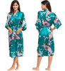 Image of Silk Kimono Robe Bathrobe Women Satin Robe Silk Robes Night Sexy Robes Night Grow For Bridesmaid Summer Plus SizeS-XXXL 010412