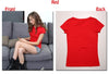 Image of Plain T Shirt Women Cotton Elastic Basic T-shirts Female Casual Short Sleeve T-shirt