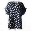 Image of Print O-Neck Tropical Chiffon Women Blouses Short Batwing Sleeve