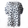 Image of Print O-Neck Tropical Chiffon Women Blouses Short Batwing Sleeve