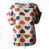 Image of Print O-Neck Tropical Chiffon Women Blouses Short Batwing Sleeve