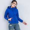 Image of Winter Women Ultra Light Down Jacket White Duck Down Hooded Jackets Long Sleeve