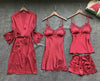 Image of Sexy Women's Robe & Gown Sets Lace Bathrobe + Night Dress 4 Four Pieces Sleepwear