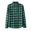 Image of Women Plaid Shirt Checks Flannel Shirts Female Long Sleeve Blouse