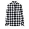 Image of Women Plaid Shirt Checks Flannel Shirts Female Long Sleeve Blouse