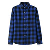 Image of Women Plaid Shirt Checks Flannel Shirts Female Long Sleeve Blouse