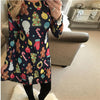 Image of Large Sizes 2019 New Autumn Women Casual Long Sleeve Cute Christmas Tree Snowman Dresses Loose Plus Size Dress Vestidos 4XL 5XL