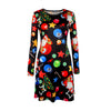 Image of Large Sizes 2019 New Autumn Women Casual Long Sleeve Cute Christmas Tree Snowman Dresses Loose Plus Size Dress Vestidos 4XL 5XL