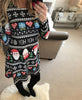 Image of Large Sizes 2019 New Autumn Women Casual Long Sleeve Cute Christmas Tree Snowman Dresses Loose Plus Size Dress Vestidos 4XL 5XL