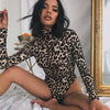 Image of Turtleneck Long Sleeve Playsuit Printed Romper Jumpsuits