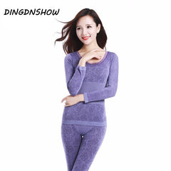 Lace Thermal Underwear Sexy Ladies Clothes Winter Seamless Antibacterial Warm Intimates