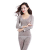 Image of Lace Thermal Underwear Sexy Ladies Clothes Winter Seamless Antibacterial Warm Intimates