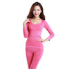 Image of Lace Thermal Underwear Sexy Ladies Clothes Winter Seamless Antibacterial Warm Intimates