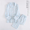 Image of 100% gauze cotton long sleeve casual sleepwear women