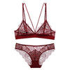 Image of Varsbaby Sexy Lace Red Color Christmas Underwear New Year Bra Set For Women