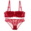 Image of Varsbaby Sexy Lace Red Color Christmas Underwear New Year Bra Set For Women