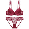 Image of Varsbaby Sexy Lace Red Color Christmas Underwear New Year Bra Set For Women