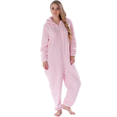 Winter Warm Pyjamas Women Onesies Fluffy Fleece Jumpsuits Sleepwear