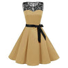 Image of Women High-Waist Pleated Dress girl Sleeveless