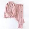 Image of 100% gauze cotton long sleeve casual sleepwear women