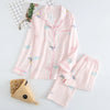 Image of 100% gauze cotton long sleeve casual sleepwear women