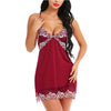 Image of Women Sexy Lace Night Dress Lingerie Deep V Nightgowns