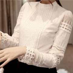 Lace Chiffon Women Blouse for Plus Size ladies