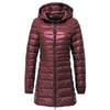 Image of Ultra Light Down Jacket for  Women made With Hooded Down Coat Female Big Size Coats