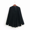 Image of new women  long sleeve chiffon pleated blouse shirts