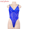 Image of transparent mesh bow sexy jumpsuit catsuit straps bodysuits thong