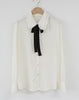 Image of Chiffon Blouses Shirts New Hot Sales Preppy Style Girls Bow Tie