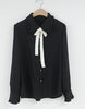 Image of Chiffon Blouses Shirts New Hot Sales Preppy Style Girls Bow Tie