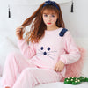 Image of Autumn & Winter Women Pyjamas Sets pajamas Sleepwear Suit Thick