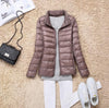 Image of Sanishroly 2018 New Autumn Winter Women Thin White Duck Down Jacket