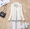 Image of Sanishroly 2018 New Autumn Winter Women Thin White Duck Down Jacket