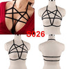Image of Pentagram Bondage Body Harness Lingerie Goth Crop Cage Bra Lingerie