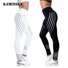 New Woman Fitness Leggings Light High Elastic Shine Leggings Workout